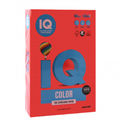 Бумага цветная IQ Color А4 160г/м 250л. 44 корал красн 00-00000548