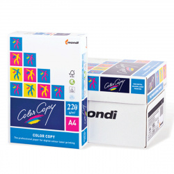 Бумага Mondi Color Copy  А4, 220г/кв.м., 250л, белизна CIE 160%, цвет белый 00-00012640
