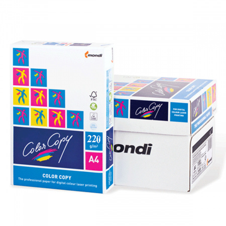 Бумага Mondi Color Copy А4, 220г/кв.м., 250л, белизна CIE 160%, цвет белый 00-00012640 Бумага Mondi Color Copy А4, 220г/кв.м., 250л, белизна CIE 160%, цвет белый 00-00012640
