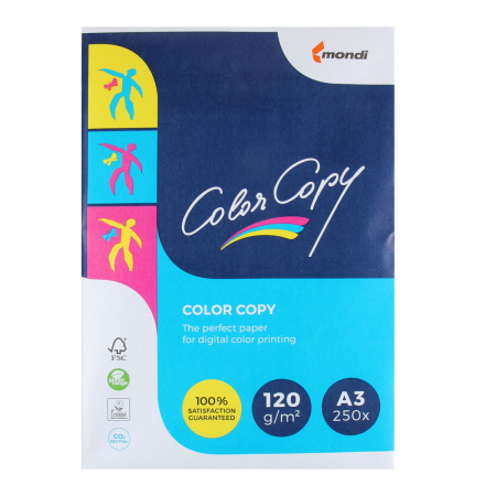 Бумага Mondi Color Copy А3, 120г/кв.м., 250л, белизна CIE 160%, цвет белый 00-00012646 Бумага Mondi Color Copy А3, 120г/кв.м., 250л, белизна CIE 160%, цвет белый 00-00012646