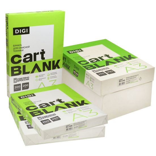 Бумага Cartblank Digi А3, 200 г/кв.м, 200 листов 1848734/21224
