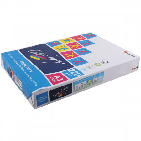 Бумага Mondi Color Copy А3, 220г/кв.м., 250л, белизна CIE 160%, цвет белый Бумага Mondi Color Copy А3, 220г/кв.м., 250л, белизна CIE 160%, цвет белый