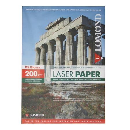 Бумага Lomond Glossy DS CLC Paper А4, 200г/кв.м., 250л, белизна CIE 91%, глянцевая, двусторонняя, цвет белый 0310341 Бумага Lomond Glossy DS CLC Paper А4, 200г/кв.м., 250л, белизна CIE 91%, глянцевая, двусторонняя, цвет белый 0310341