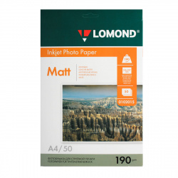 Фотобумага Lomond Ink Jet 190/A4/50 мат.двух. 0102015