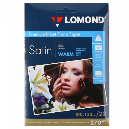 Фотобумага Lomond Satin Warm 270/10*15/20 одн. 1106201 Фотобумага Lomond Satin Warm 270/10*15/20 одн. 1106201