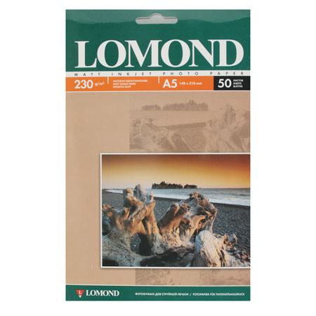 Фотобумага Lomond 230/А5/21*14,8/50 мат.одн. 0102069 Фотобумага Lomond 230/А5/21*14,8/50 мат.одн. 0102069