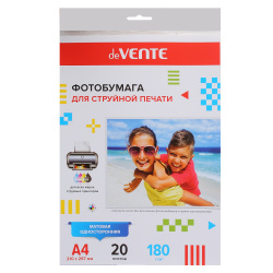 Фотобумага, А4, 180 г/кв.м, 20 листов, матовая, 2042904, deVENTE