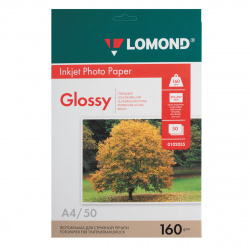 Фотобумага Lomond Ink Jet А4, 160 г/кв.м, 50 листов, глянцевая 0102055