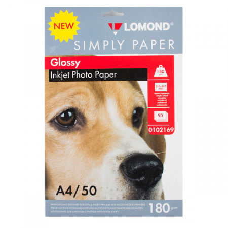 Фотобумага Lomond Ink Jet А4, 180г/кв.м., 50л, глянцевая 0102169 Фотобумага Lomond Ink Jet А4, 180г/кв.м., 50л, глянцевая 0102169