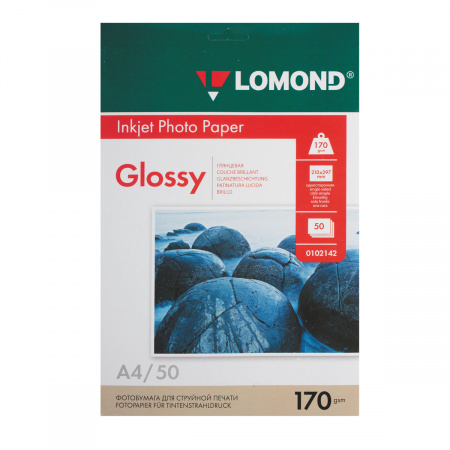 Фотобумага Lomond Ink Jet А4, 170г/кв.м., 50л, глянцевая 0102142 Фотобумага Lomond Ink Jet А4, 170г/кв.м., 50л, глянцевая 0102142