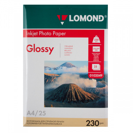 Фотобумага Lomond Ink Jet А4, 230г/кв.м., 25л, глянцевая 0102049 Фотобумага Lomond Ink Jet А4, 230г/кв.м., 25л, глянцевая 0102049