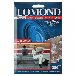 Фотобумага Lomond А6 (100*150 мм), 200 г/кв.м, 20 листов, суперглянцевая 1101113