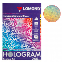 Фотобумага художественная Holographic Glitter для стр.печ. одност. микропор 260/A4/10 Lomond 0903041