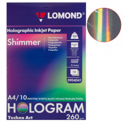 Фотобумага художественная Holographic Shimmer для стр.печ. одност. микропор 260/A4/10 Lomond 0904041