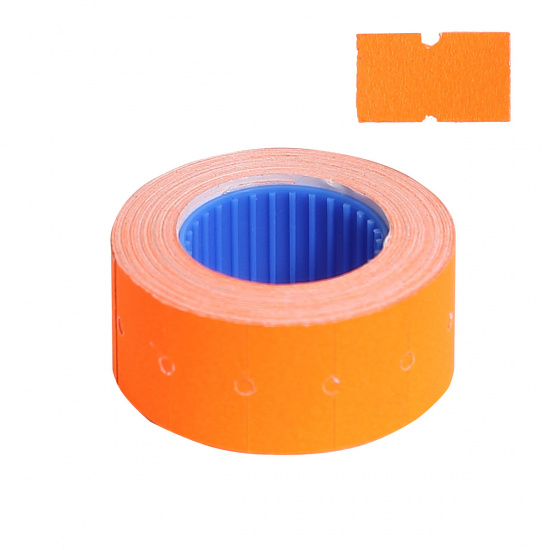 Этикет-лента 21*12 мм, форма прямоугольная, 600 шт, цвет оранжевый deVENTE 2061715