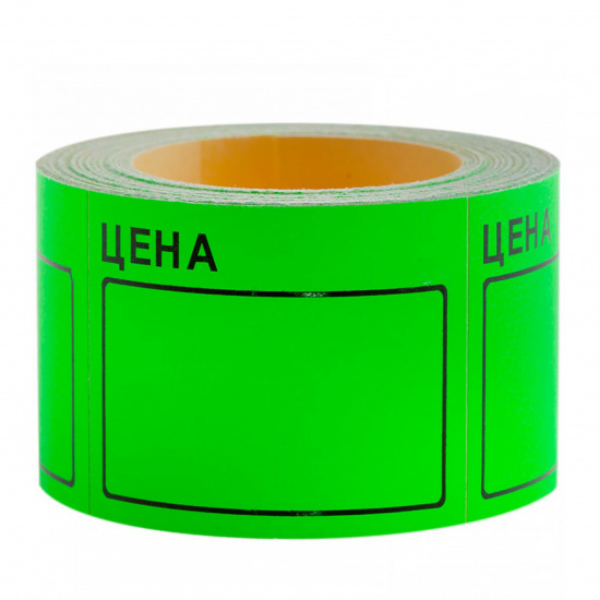 Ценник 38*25мм, форма прямоугольная, 150шт, цвет зеленый Ligamarket НФ-00002299
