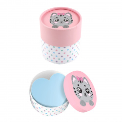 Блок для записей 7*7 700л в подарочной коробке deVENTE Cute Cat 2013000 пастельный голубой