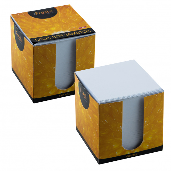 Блок для записей 9*9*9 куб белый в картонной подставке Хатбер iFRESH LN9_11263 