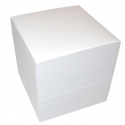 Блок для записей 90*90*90мм, куб, не склеенный, белый, белизна 100% Полином 4с8