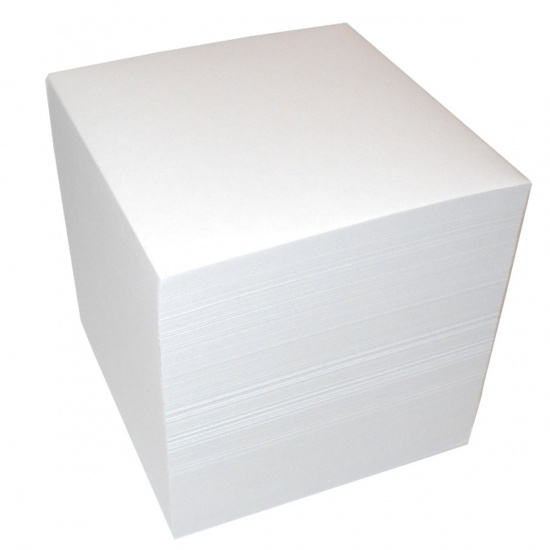 Блок для записей 9*9*9 см, куб, не склеенный, белый, белизна 100% Полином 4с8