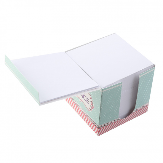 Блок для записей 9*9*9 см, куб, не склеенный, белый, подставка картонная Grace Hatber CB_069224