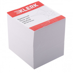 Блок для записей 9*9*9 см, куб, не склеенный, белый, белизна 90% KLERK 205825