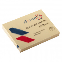 Бумага для заметок самокл 51*76 80л Attomex 2010700 желт