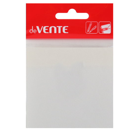 Блок самоклеящийся, пластик, 76*76 мм, 50 листов, прозрачный, с блестками, deVENTE, 2011405