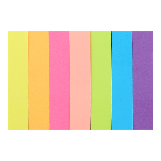 Закладки клейкие, Neon, бумага, 10*50 мм, 7 цветов, 280 листов, неон, Attomex, 2011200