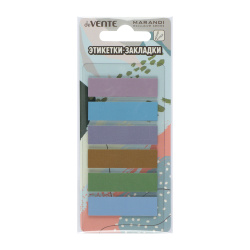 Закладки клейкие, Metallic, пластик, 12*44 мм, 6 цветов, 120 листов, металлик, deVENTE, 2011457