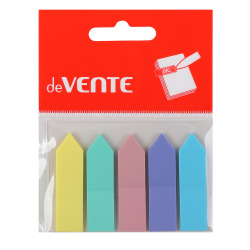 Закладки клейкие, Pastel, пластик, 12*45 мм, 12 цветов, 125 листов, пастель, deVENTE, 2011107