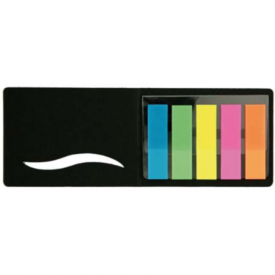 Закладки клейкие пластик, 12*45 мм, 5 цветов, 25 листов, Neon Hopax Stick`n 21076