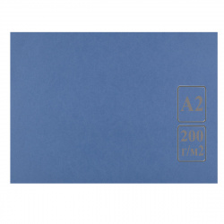 Ватман тонированный, А2 (420*594 мм), 200 г/кв.м, 50 листов, синий Лилия Холдинг КЦА2син.