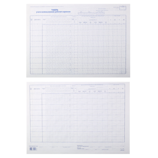 Табель, табель, А3, горизонтальный, офсет, Т-13/Ф-13, 100 шт. Табель, табель, А3, горизонтальный, офсет, Т-13/Ф-13, 100 шт.