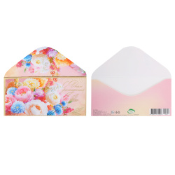 Открытка-конверт для денег, 85*165 мм, тиснение фольгой, С Днем Рождения!, Мир открыток, 2-17-1790А