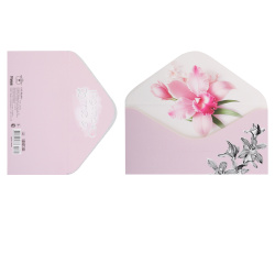 Открытка-конверт для денег, 84*168 мм, ламинация Soft-touch (Velvet), тиснение фольгой, С Днем Свадьбы!, Праздник, 5.0001344