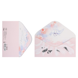 Открытка-конверт для денег, 84*168 мм, ламинация Soft-touch (Velvet), тиснение фольгой, С Днем Свадьбы!, Праздник, 5.0001345