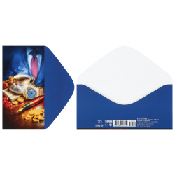 Открытка-конверт для денег, 84*168 мм, ламинация глянцевая, Без названия, Праздник, 5.0002129