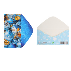 Открытка-конверт для денег, 85*165 мм, тиснение фольгой, Мир открыток, 2-17-5174А