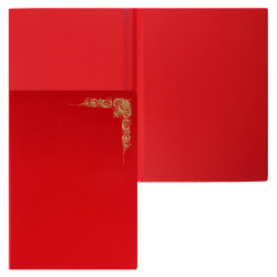 Папка адресная фольгой, А4, ПВХ, фактура глянец, цвет красный ДПС 2032.О-1002