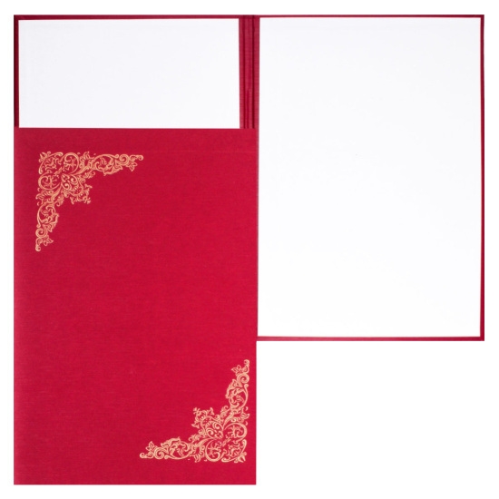 Папка адресная фольгой, А4, балакрон, фактура шелк, цвет красный Имидж 4001-103