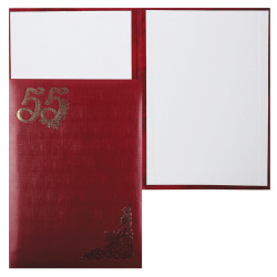 Папка адресная фольгой, А4, бумвинил, цвет бордовый Имидж 4010-210 /209