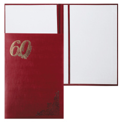 Папка адресная фольгой, А4, бумвинил, цвет бордовый Имидж 4011-210/209