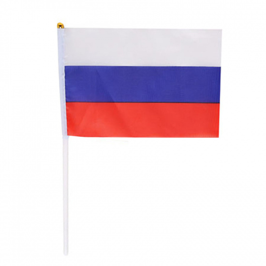 Флаг России, 140*200 мм, полиэфир, для помещений и улицы, флагшток KLERK 183168