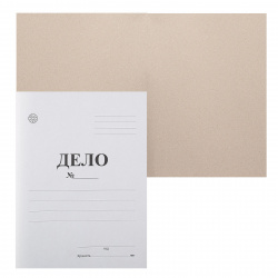 Обложка Дело А4, плотность 220 г/кв.м, картон немелованный, цвет белый DOLCE COSTO 141/100153