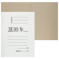 Обложка Дело, А4, плотность 230 г/кв.м, картон мелованный, цвет белый, L-01-104