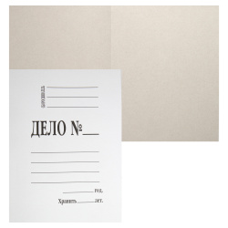 Обложка Дело А4, плотность 350-400 г/кв.м, картон мелованный, цвет белый L-01-309