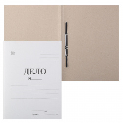 Скоросшиватель Дело А4, плотность 320 г/кв.м, картон немелованный, цвет белый DOLCE COSTO 141/100190