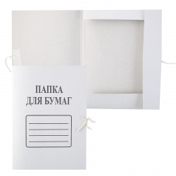 Папка с завязкой 0,35мм PZ220 бел