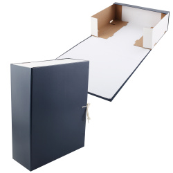 Короб архивный, 330*240 мм, картон с бумвиниловым покрытием, цвет синий, deVENTE, 3010566